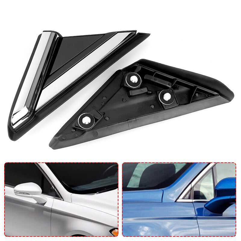 Left + Right Fender Pillar Trim Mirror Corner Molding for 2013-2018 for Ford Fusion