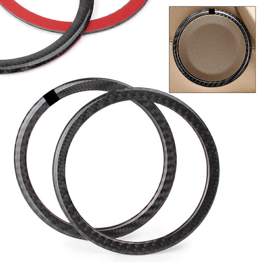 for BMW E90 3 Series E84 X1 Carbon Fiber Door Speaker Loud Cover Sticker Trim