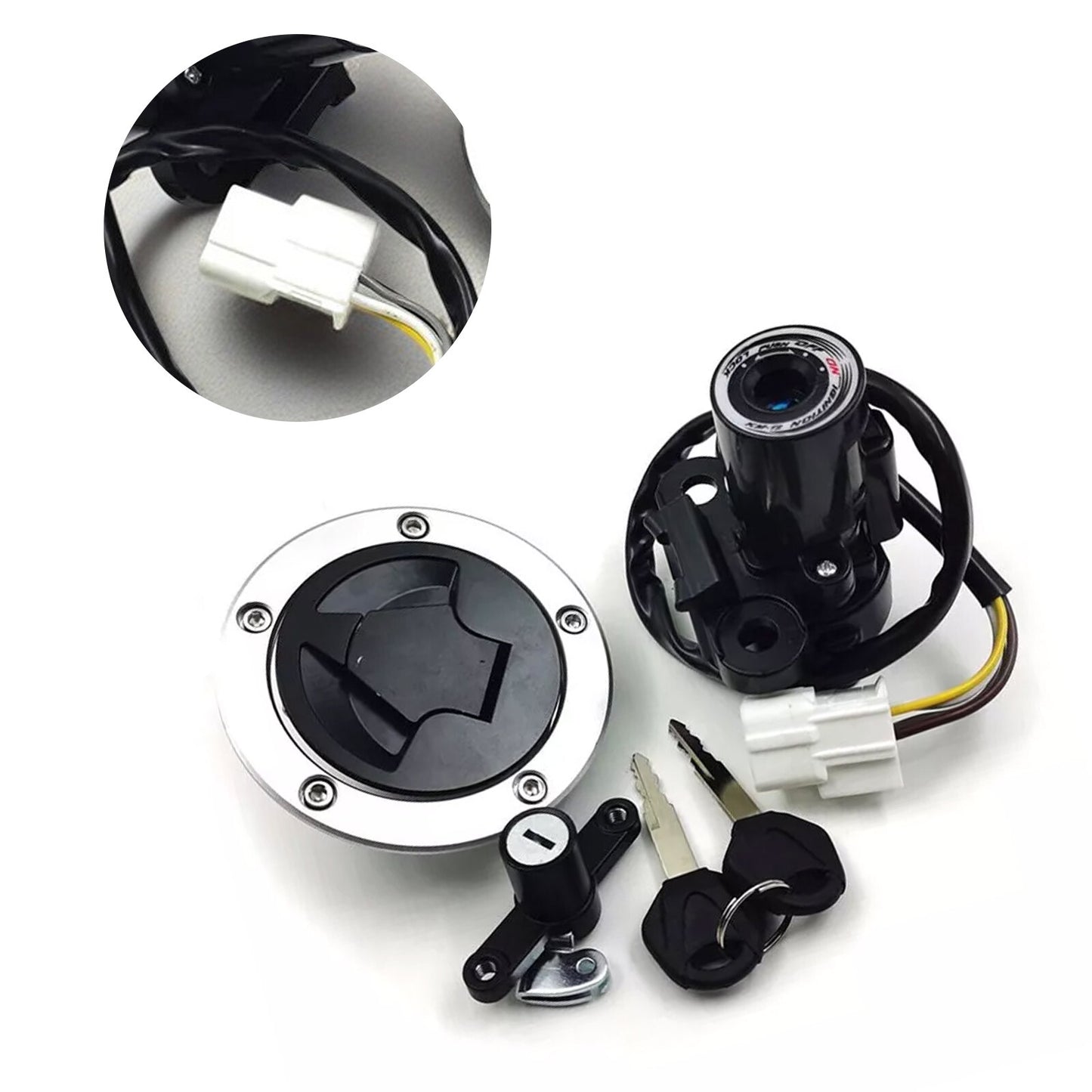 Ignition Switch Fuel Gas Cap Lock Set Fit for Kawasaki 650/EX650 2012-20lk