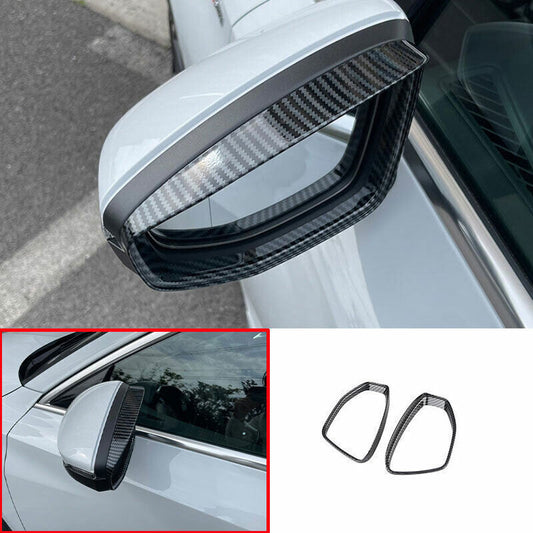 for Audi A3 2022-24 ABS Carbon Fiber Door Rear View Mirror Rain Eyebrow Trim 2P