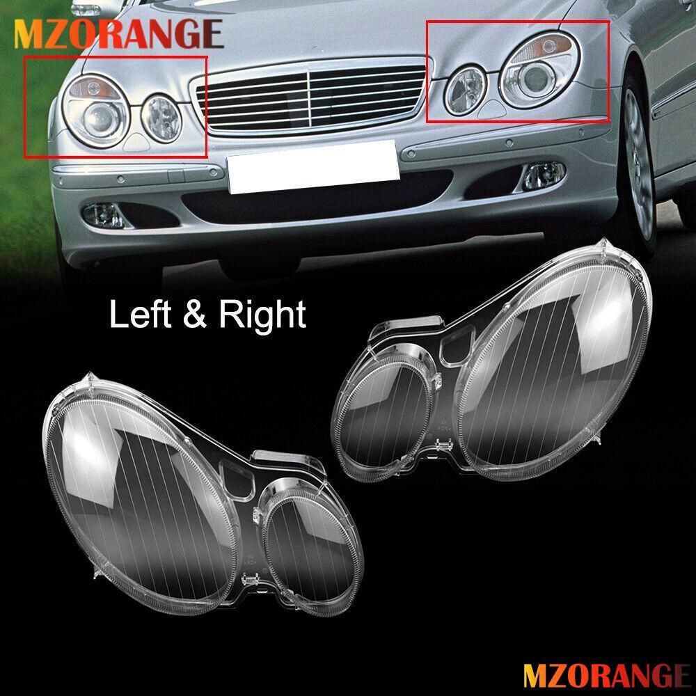 2¡Á F¨¹r for Mercedes-Benz E-Klasse W211 2002-2008 Scheinwerferglas Linse Links+Rechts