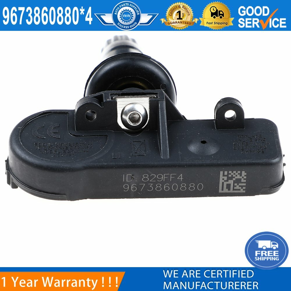 4-pack Tire Pressure Sensors (TPMS) 433MHz 9673860880 for Citro?n C4 for Peugeot