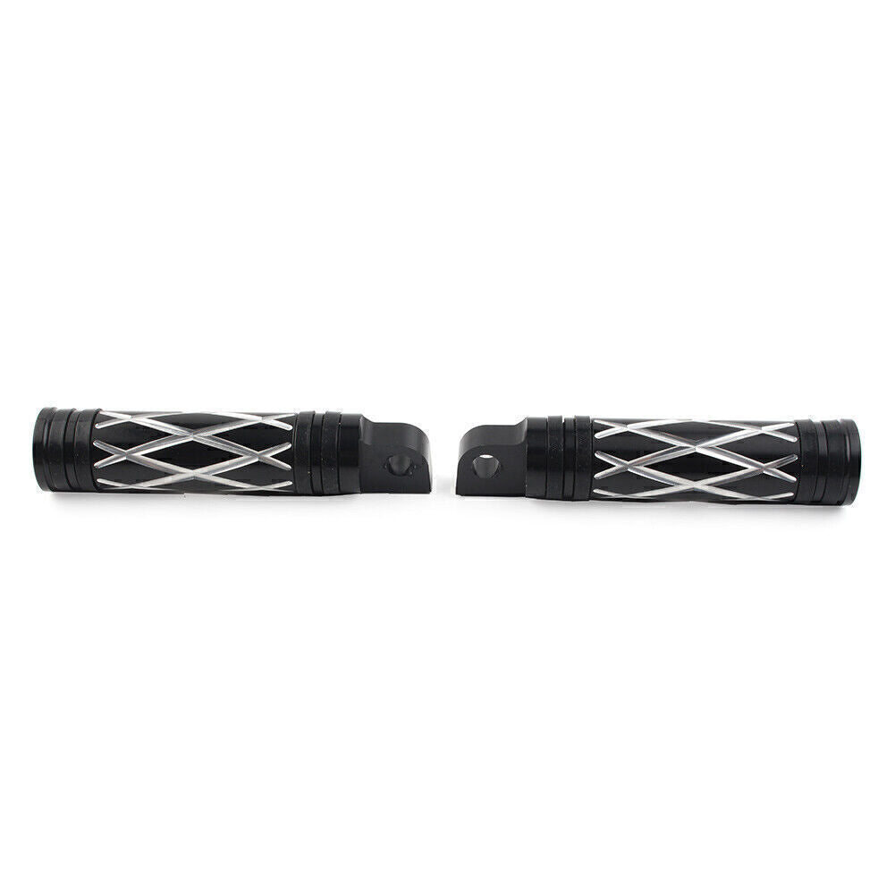 2x Motor Footrest Foot Peg Fit for Harley Sportster XL 1200 883 48 SuperLow Black