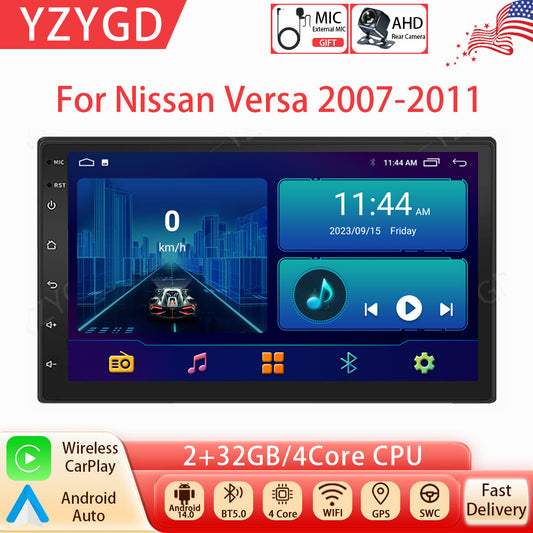 for Nissan Versa 2007-2011 7inch Android Carplay Car Stereo Radio WIFI GPS Navi