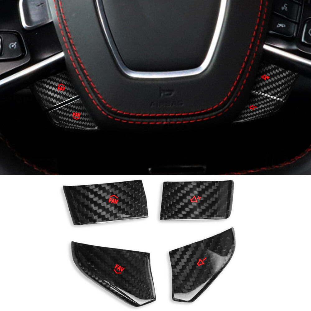 for Chevrolet for Corvette C8 2020+ Carbon Fiber Steering Wheel Volume Button Trim¡Á4