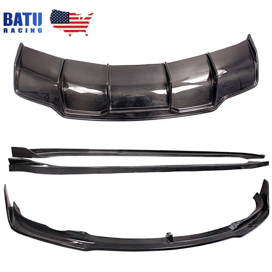 New Carbon Fiber Front/Rear Bumper+Side Skirt Body Kits for 18-23 for Tesla Model 3