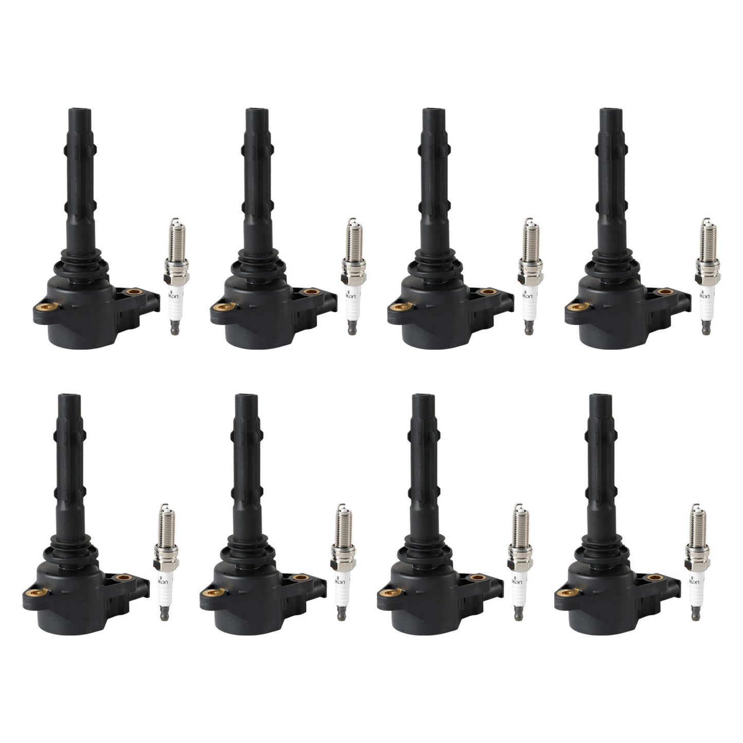 8X Ignition Coils + 8X Spark Plugs fits for Mercedes-Benz SL550 S550 G550 CL550 E550