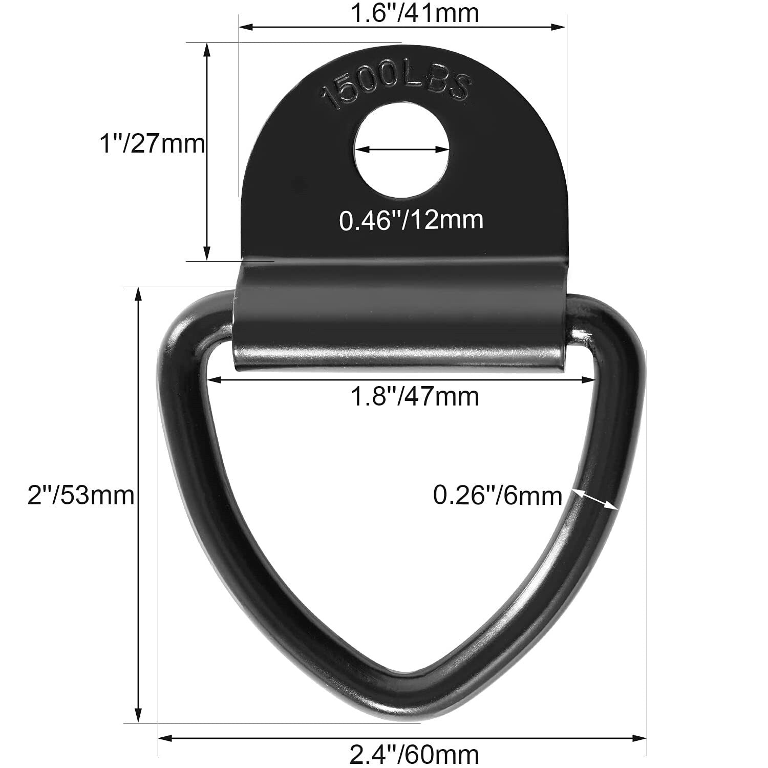 6p V-ring anchor 1/4 inch heavy-duty steel hook suitable for truck trailers