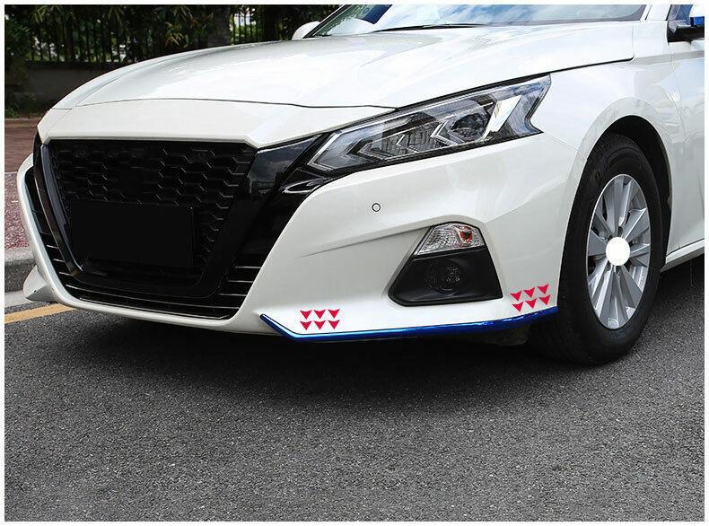 for Nissan Altima/Teana 2019-2021 Blue Steel Front Bumper Side Spoiler Trim 2pcs