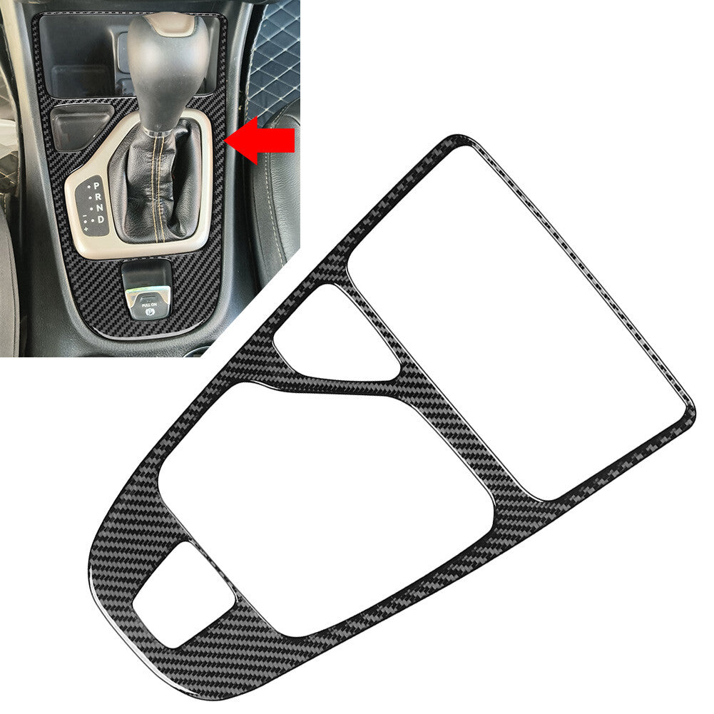 Carbon Fiber Gear Shift Panel Cover Trim for Jeep Cherokee 2014-2018 14