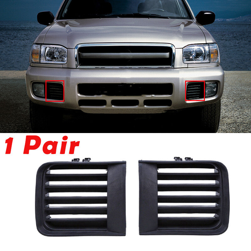 2X Bumper Fog Light Finisher Retainer Cover for Nissan Pathfinder R50 1999-2004