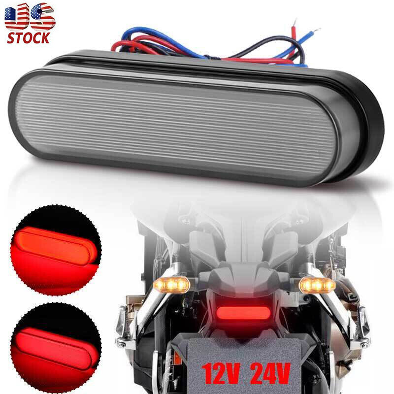 1X Universal Motorcycle Rear Stop Brake Tail Light Red LED for ATV UTV Dirt Bike