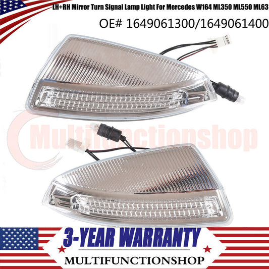 A pair of LH+RH turn signals are suitable for Mercedes W164 ML350 ML550 ML63