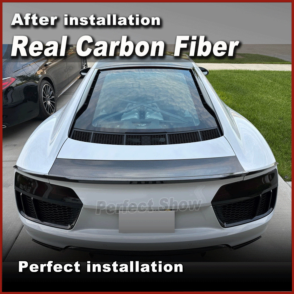 for AUDI R8 V10 Gen 2 Coupe 2016-2019 REAL Carbon Rear Boot Trunk Spoiler Wing