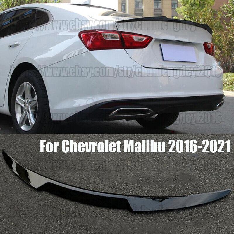 for Chevrolet Malibu 2016-2021 Glossy Black Car Rear Tail Trunk Spoiler Wing Lip