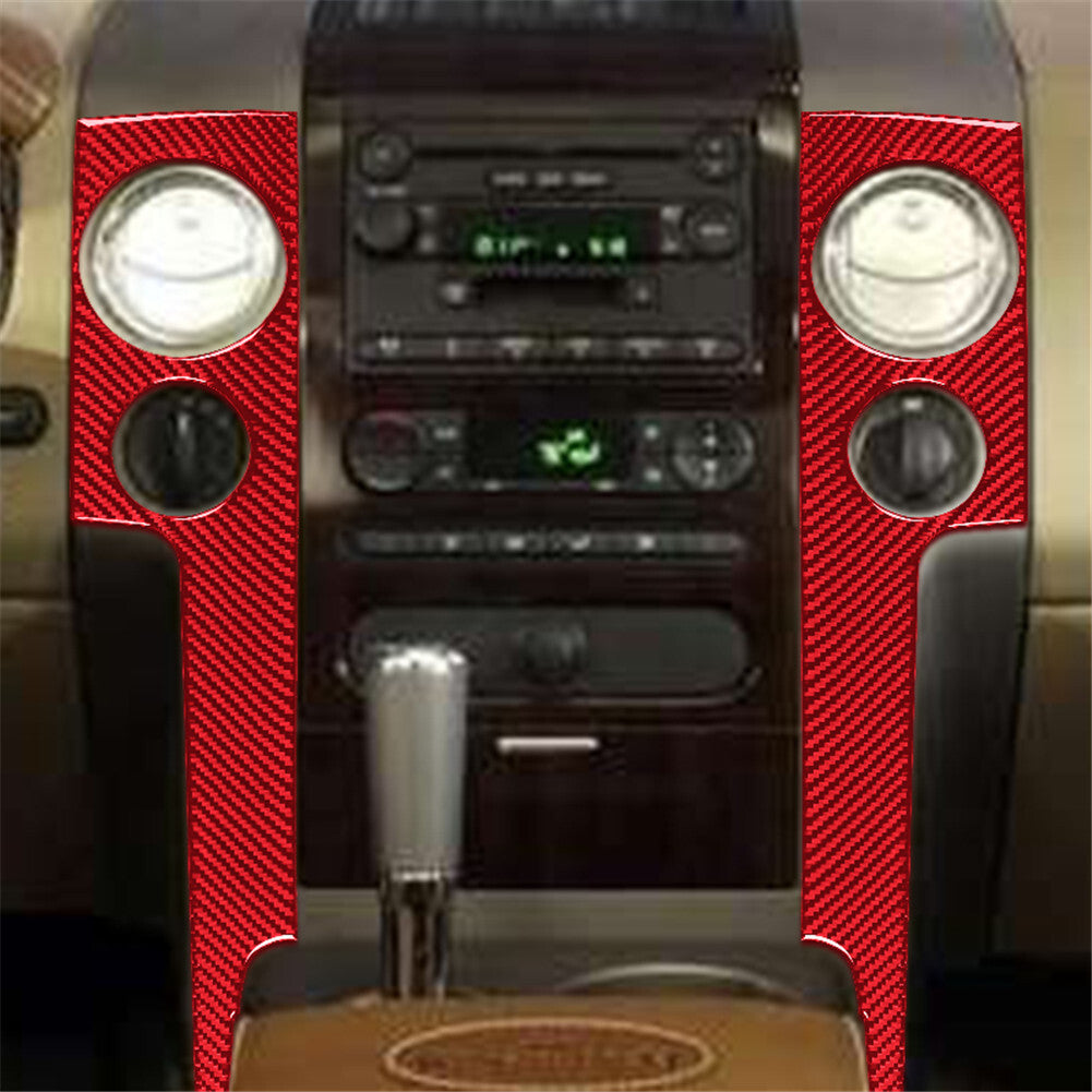 2X Carbon Fiber Interior Central Console Side Cover Trim for Ford F150 FX4 04-08
