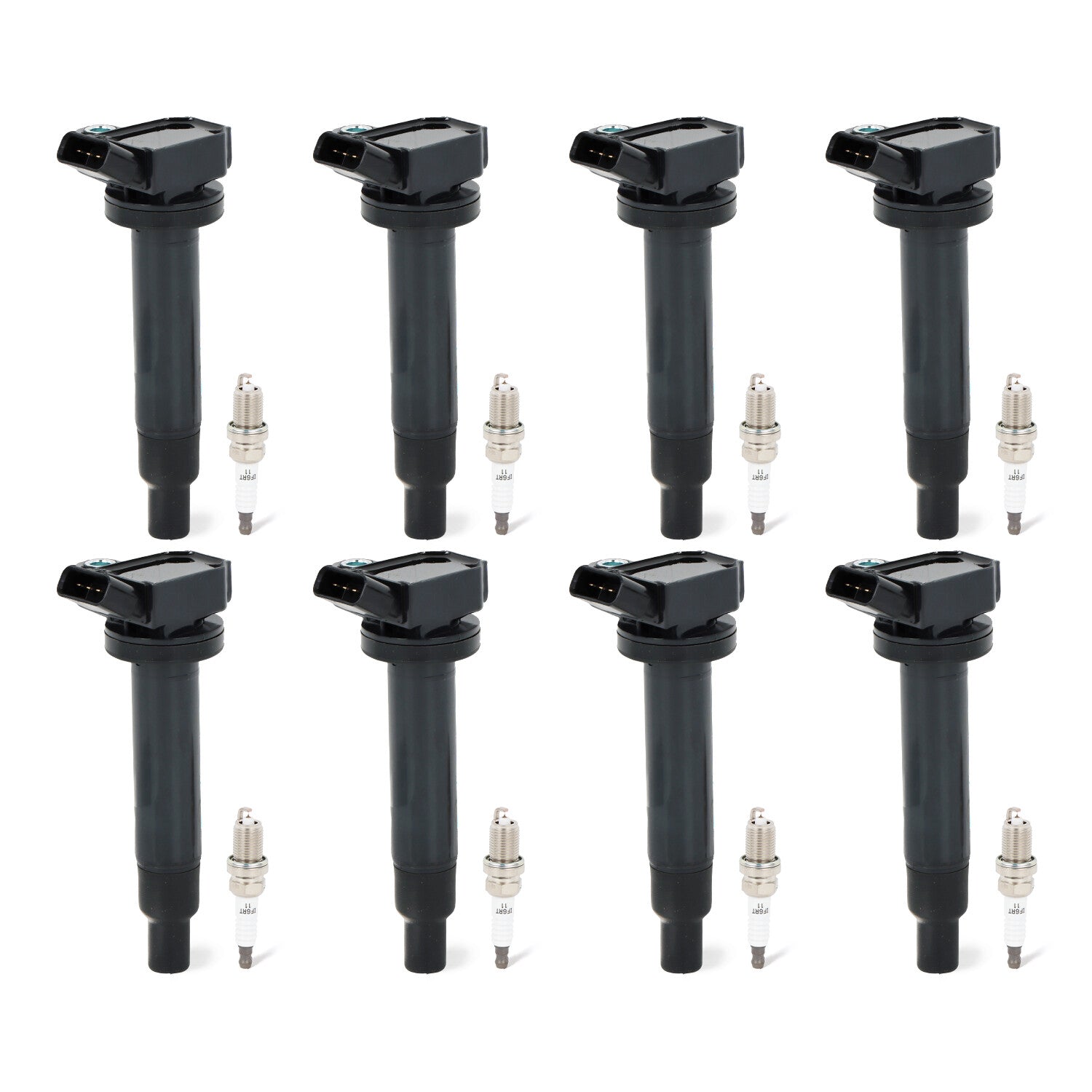 Set of 8 Ignition Coils + Spark Plugs UF493 for Toyota Tundra 2000-2009 4.7L