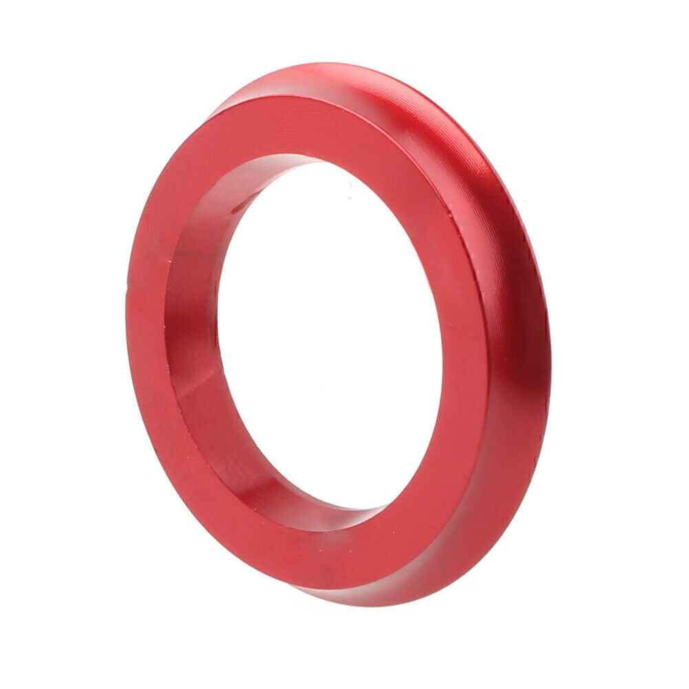 Motorcycle Alloy Ignition Key Switch Ring Cover Key Hole Circle Cap Cover Red UK