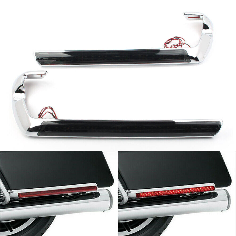2x Saddlebag LED Side Marker Light Smoke Lens Fit for Harley Touring Road King 2014+