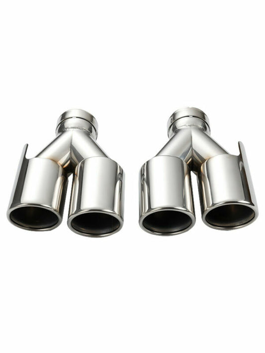 2pc 2.5'' ID 3.5'' OD Welding Dual Exhaust Pipe Tips 180mm Universal Exhaust tip