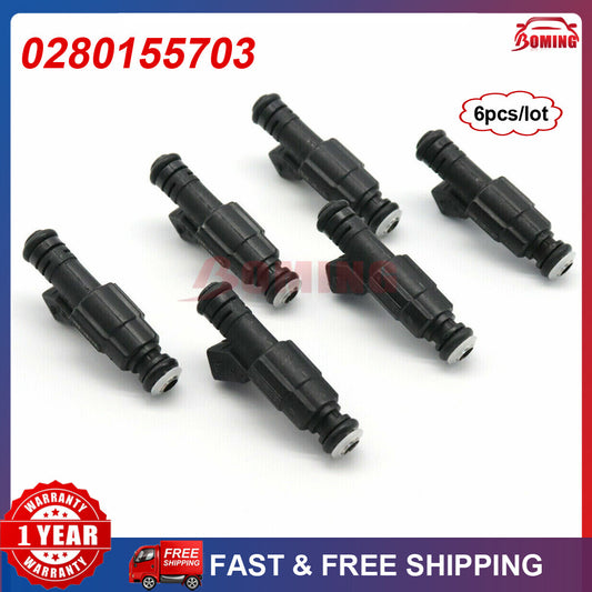 6x Fuel Injectors For 0280155703 for Jeep Grand Cherokee 5.2L 5.9L V8 1993-1998