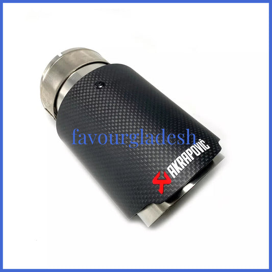 1PCS ID:2.5 (63mm) OD:3.5 (89mm) Akrapovic Carbon Fiber Exhaust Tip End Pipe
