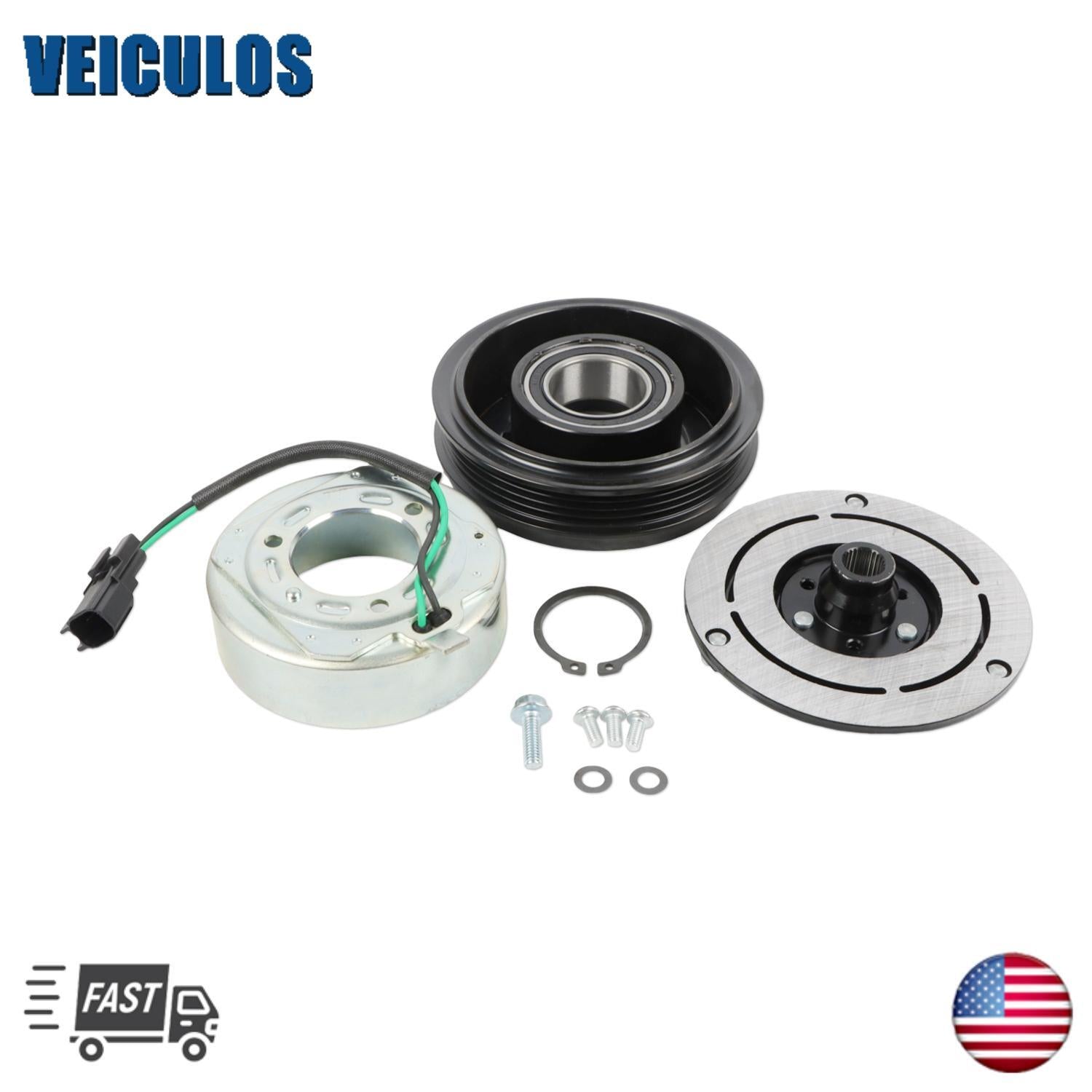 A/C Compressor Clutch Kit for 2011 - 2017 for Ford F-150 3.5L 3.7L PULLEY COIL HUB