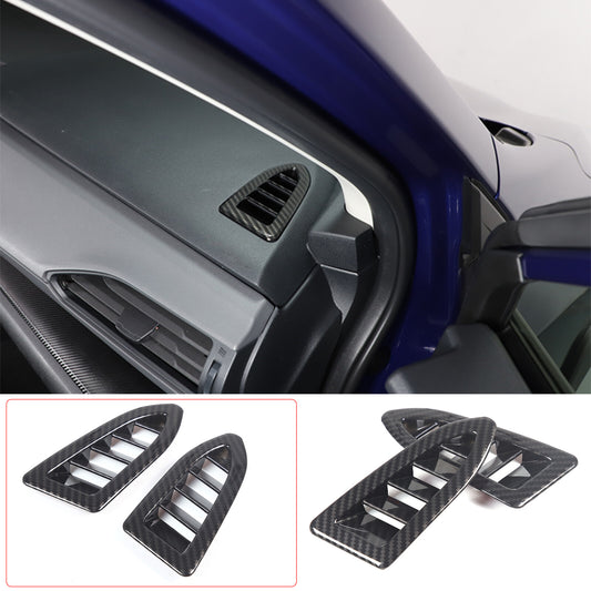 ABS carbon fiber dashboard vent cover trim for Toyota Supra A90 19-22