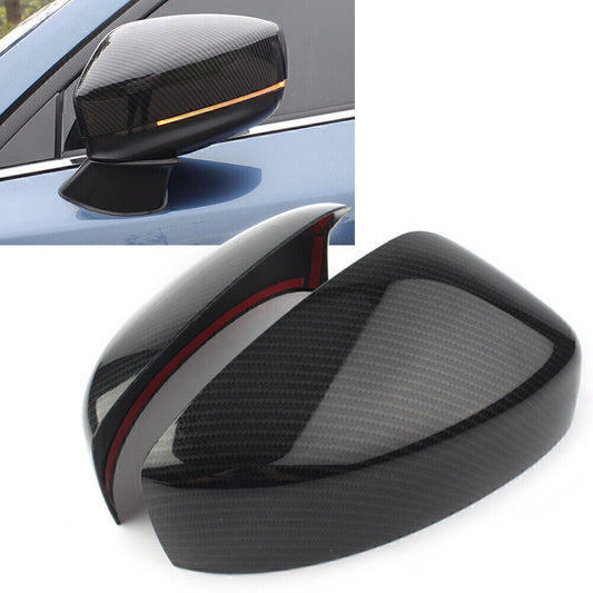 Side Door Mirror Wing Trim Cover Rearview Carbon Fiber ABS for MazdaCX-5 2017-19