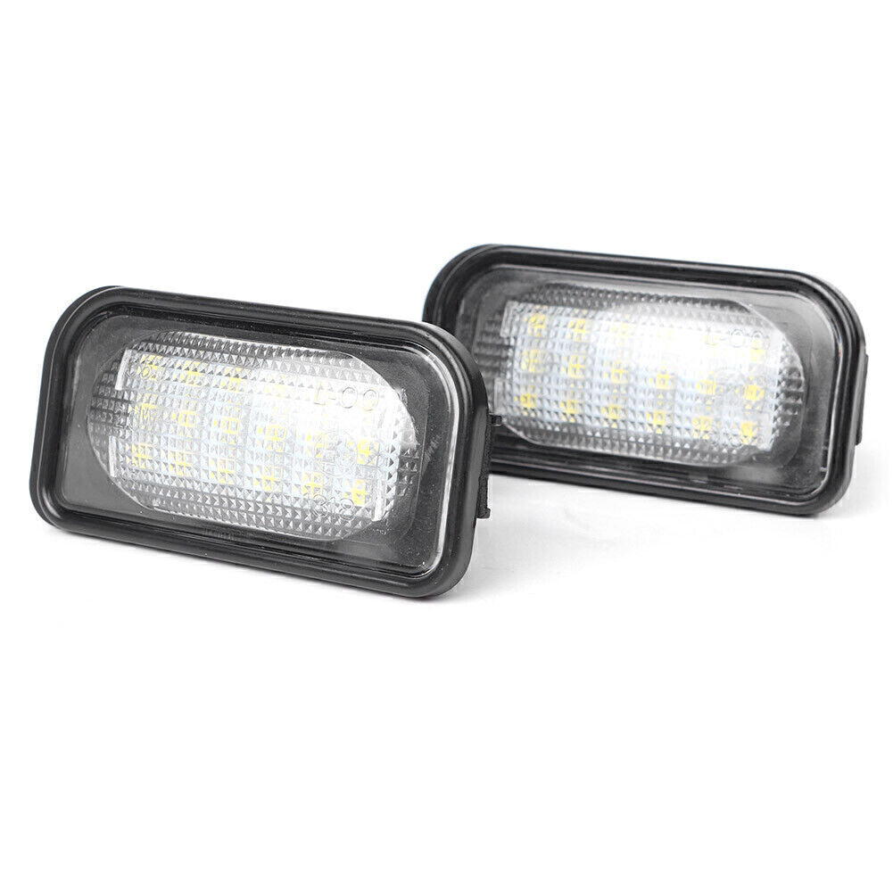 LED License Plate Number Light Lamp for Mercedes-Benz W203 4D Sedan 2000-07 Pair