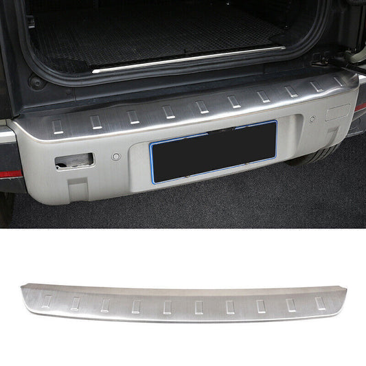 for Rover for Defender 110 2020-2023 Silver Steel Outer Rear Bumper Guard Sill Plate