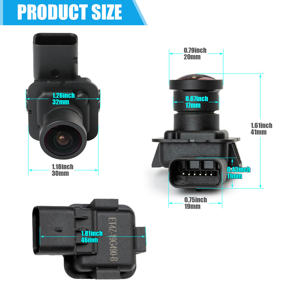 Rearview backup camera suitable for 2011-2015 for Ford Edge BT4Z-19G490-B FL1T-19G490-AC