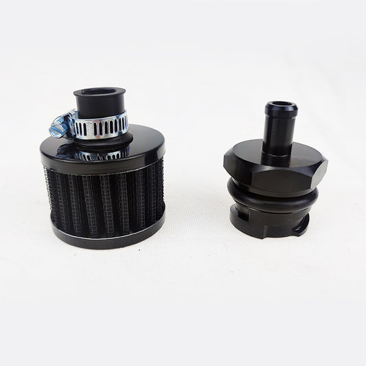 Steel billet aluminum valve cover, oil cap, and breather suitable for LSX, LS1, LS6, LS2, LS3, LS7. Black.