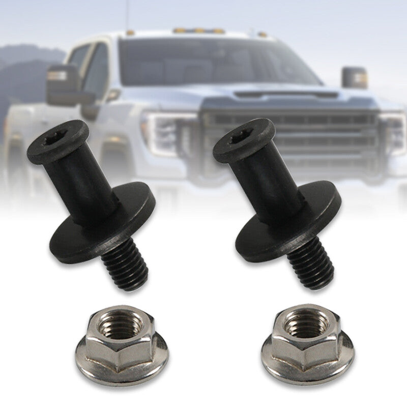 Pair Black Tailgate Door Latch Striker Bolt Set for Chevy for GMC for Cadillac for Hummer