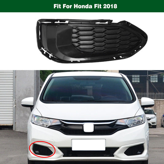 Fog Light Lamp Black Cover Bezel Grille Passenger Side Right for Honda Fit 2018