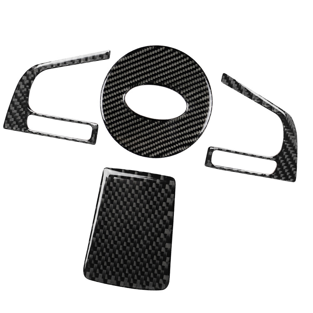 4 Pcs Carbon Fiber Front Steering Wheel Cover Kit for Subaru Forester 2013-2018