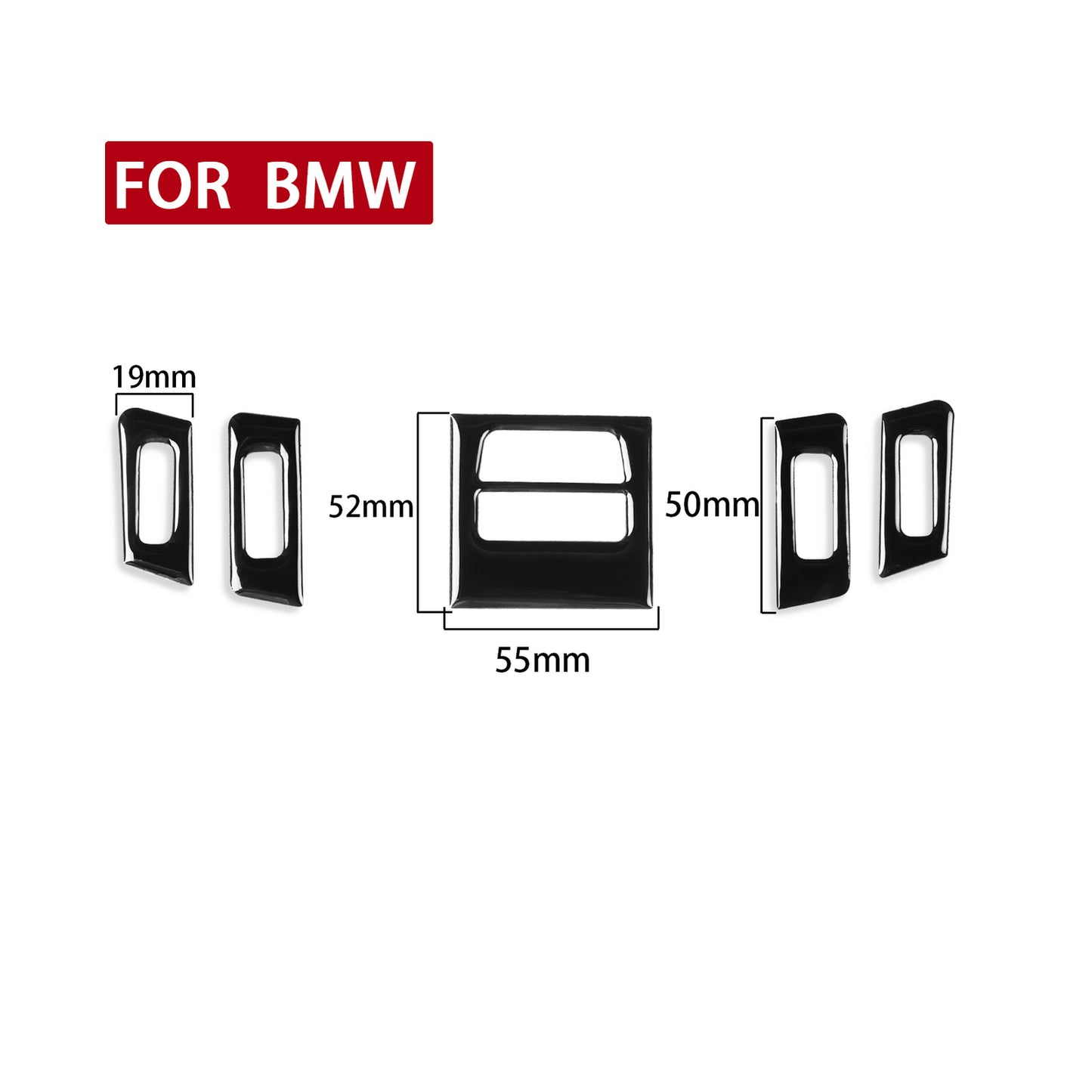 Glossy Black Air Vent Outlet Cover Trim for BMW 3 Series E90 E92 E93 2005-2012