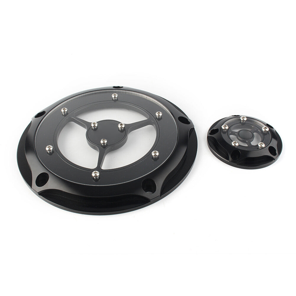 Black Derby Timing Timer Cover for Harley Road King Electra Glide Softail