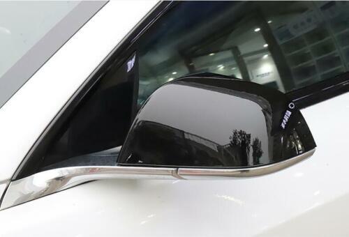 for Tesla Model 3 2017-2022 Gloss Black Rear View Side Door Mirror Cover Trim 2x