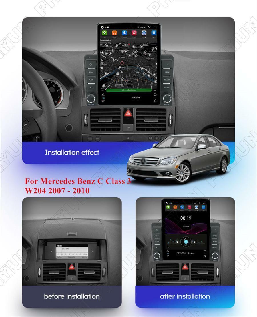 9.5 Stereo Radio GPS Navi Head Unit WIFI for Mercedes C Class W204 S204 2007-10