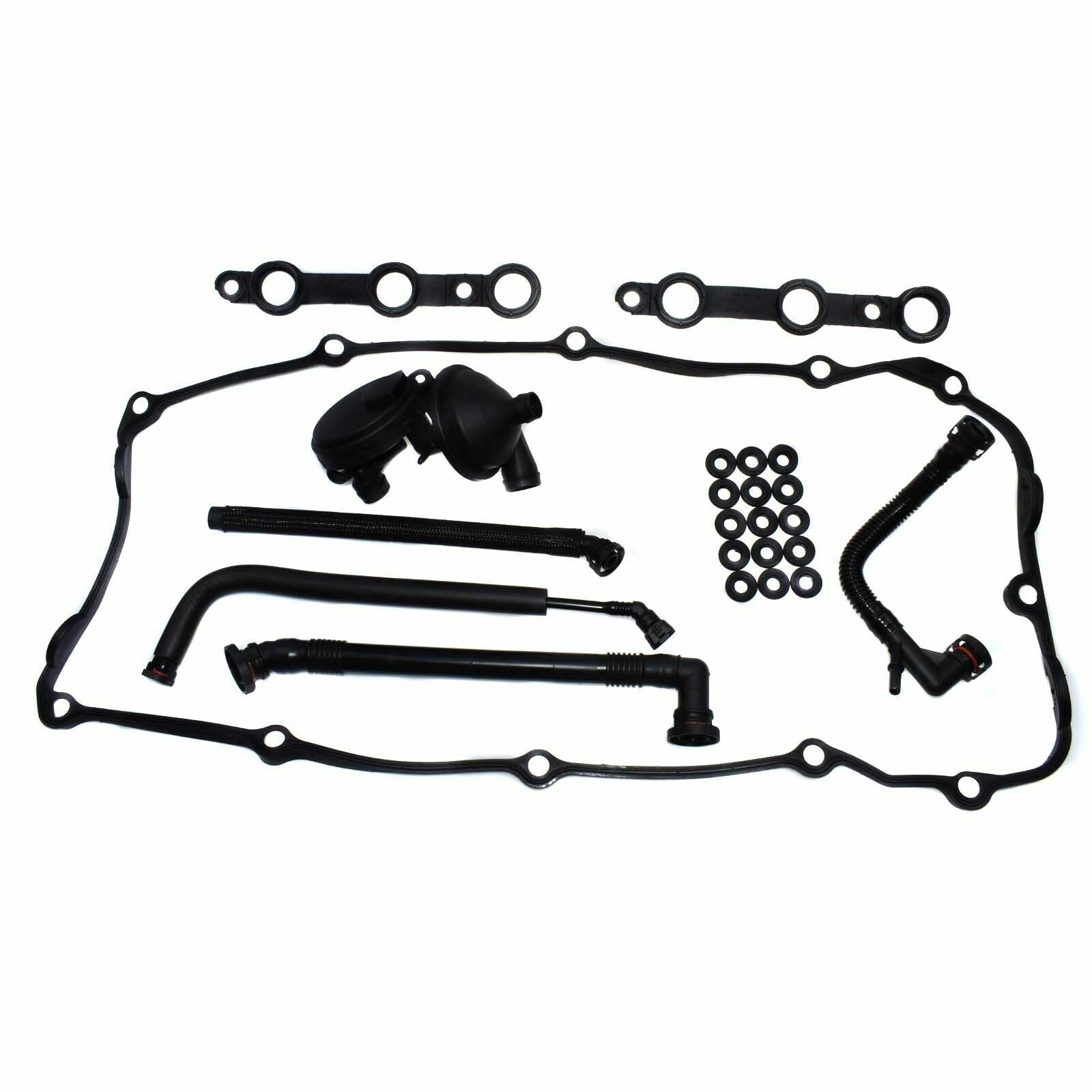 for BMW E46 Z3 328 320i 11617501566 PCV Crankcase Vent Valve Hose +Cover Gasket