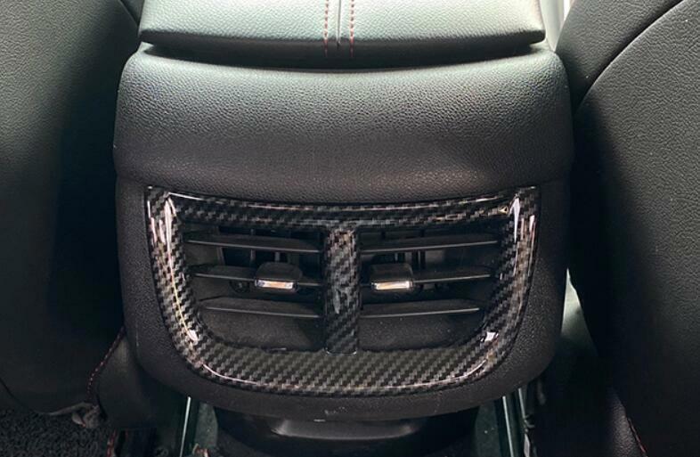 for Chevrolet Malibu 2016-2021 Carbon Fiber Back Row Air Outlet Vent Cover Trim