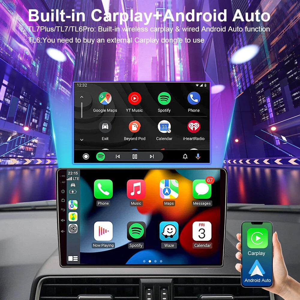 for MAZDA 3 2004-2013 Android CarPlay Car Radio GPS Multimedia Player Screen