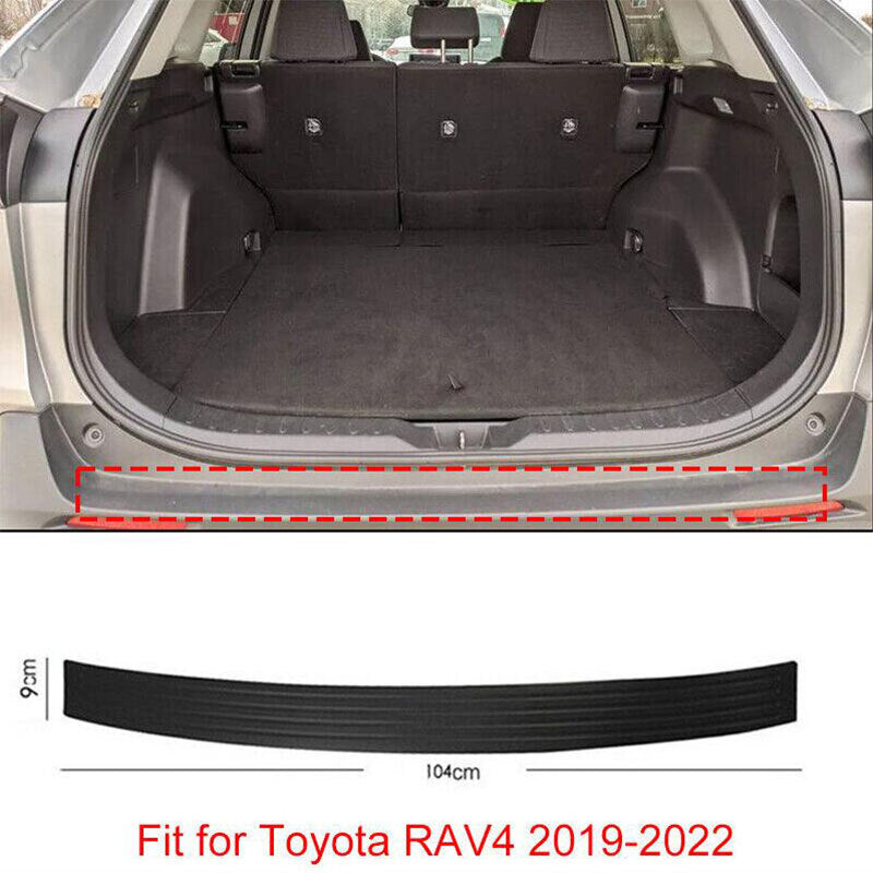 for Toyota RAV4 2019-2022 Black Soft Rubber Rear Bumper Protector Sill Plate 1pc