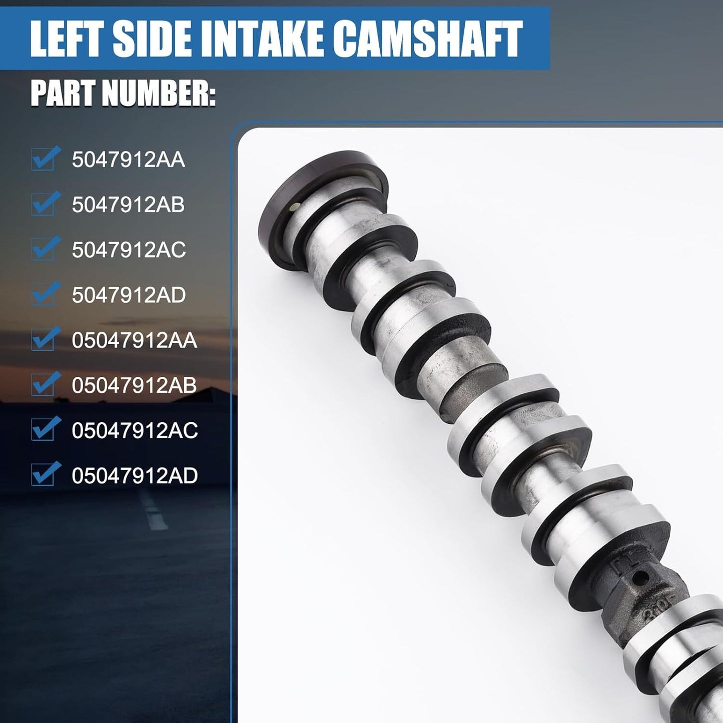 LH RH Intake Camshaft Pair Set For 2016-2024 for Jeep for Dodge for Chrysler for Ram 3.6L V6