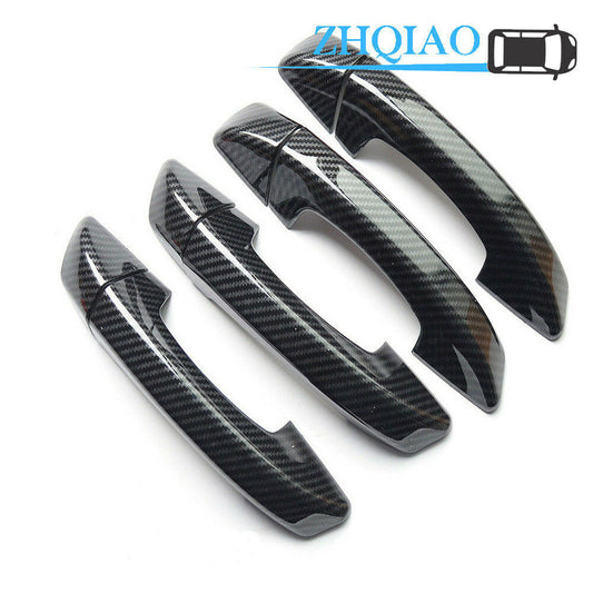 Carbon Fiber Side Door Handle Covers Trim Fit for GOLF 6 2011-2017