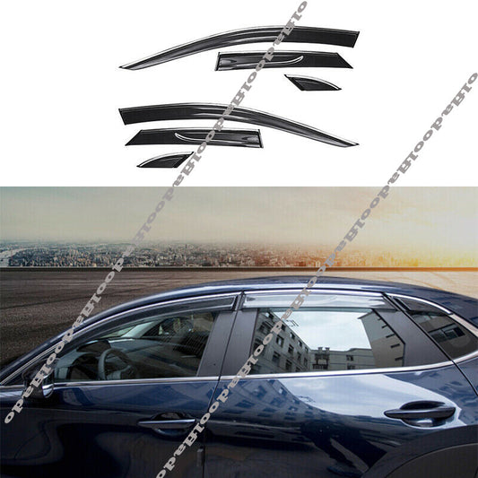6pcs for mazda CX-30 2020-2022 Window Visor Vent Sun Shade Rain Shield Splitter