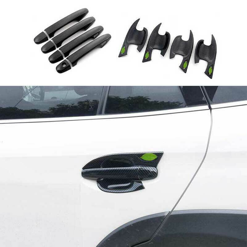for Subaru Outback 2020-2023 Carbon Fiber Side Door Handle Cover + Bowl Cup Trim