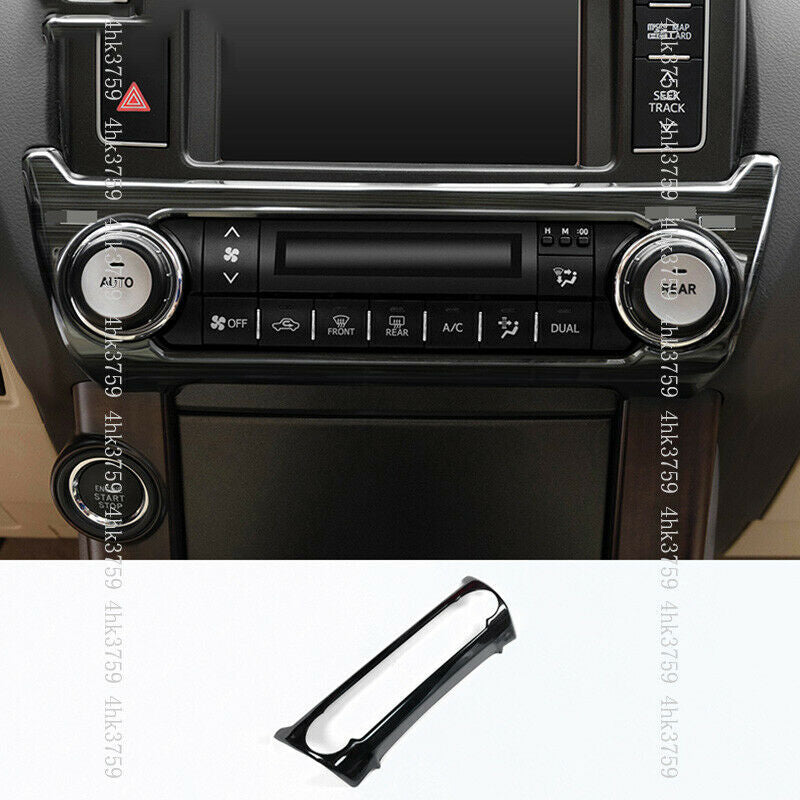 Black Titanium Air Condition Panel Cover Trim for Toyota Prado FJ150 2010-2021