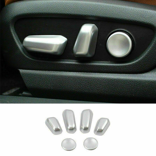 6P for Lexus UX200 250h 2019-2022 Silver Inner for Seat Adjustment Button Cover Trim
